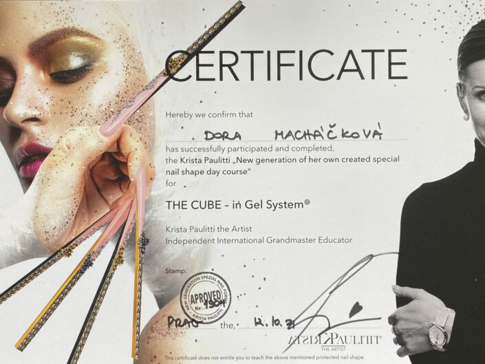Certifikát, nehty certifikát, nehtový design, nehty praha, školení na nehty, training, nail training