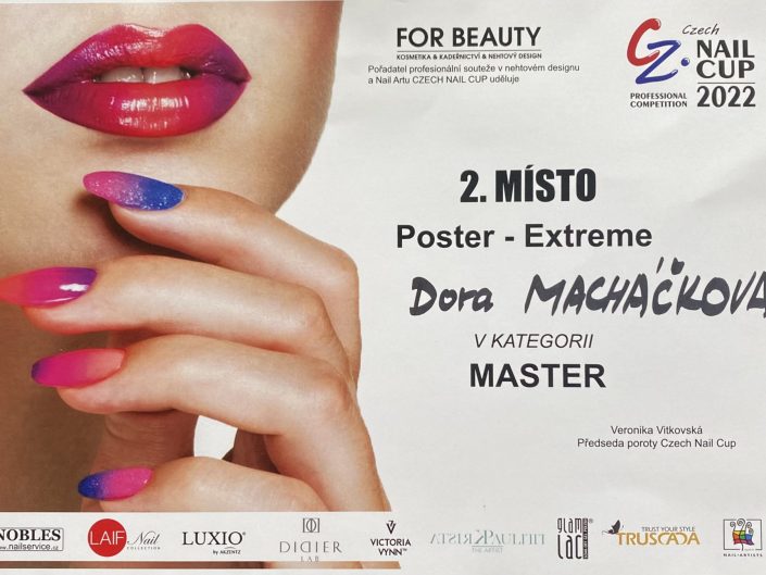 Certifikát, draconis, extreme nail, nehty certifikát, nehtový design, nehty praha, školení na nehty, training, nail training